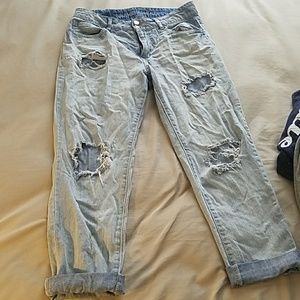 Ripped boyfriend jeans